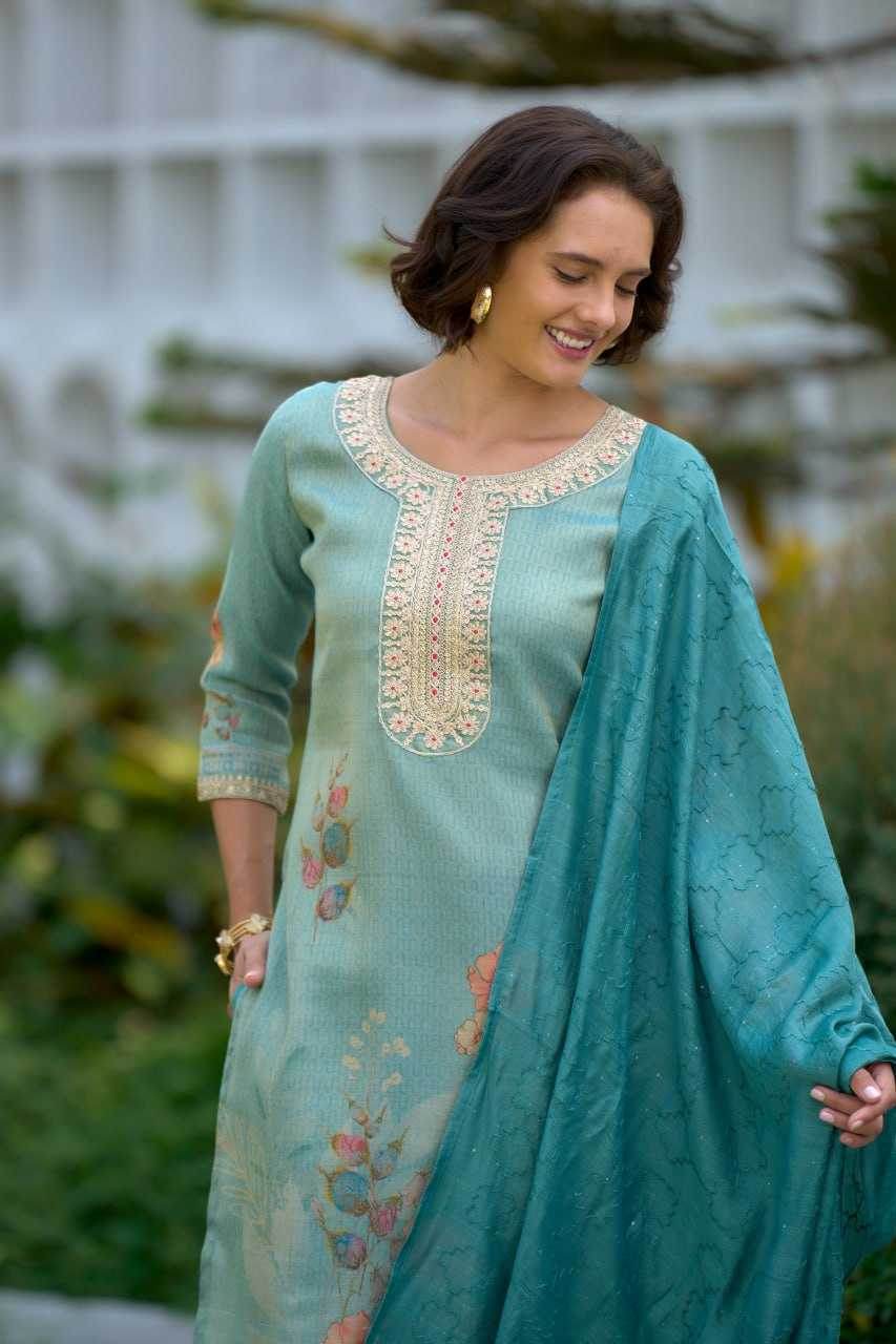 Tissue Embroidered Kurtis - MYLUXURY LANE ENTERPRISE
